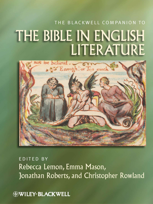 Title details for The Blackwell Companion to the Bible in English Literature by Rebecca Lemon - Available
